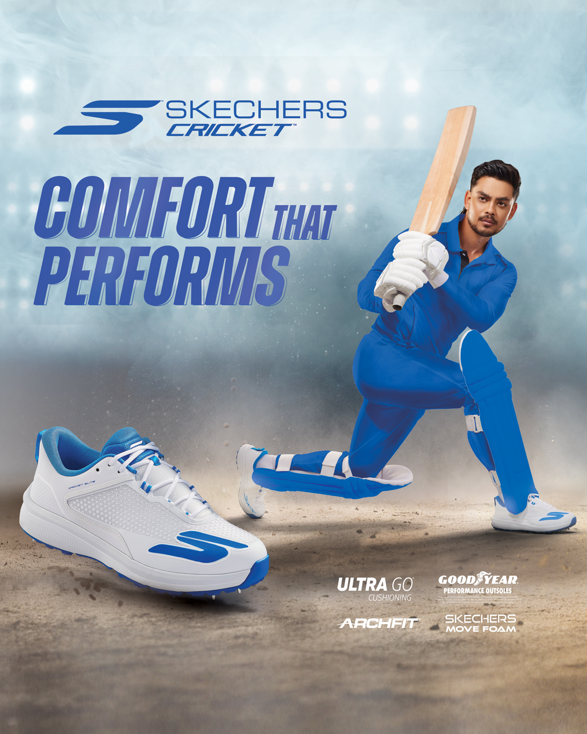 Skechers Cricket Facebook ad from Mar 13, 2026
