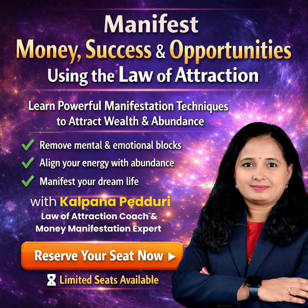 Kalpana Law Of Attraction Coach Facebook ad: Manifest the Life You Deserve