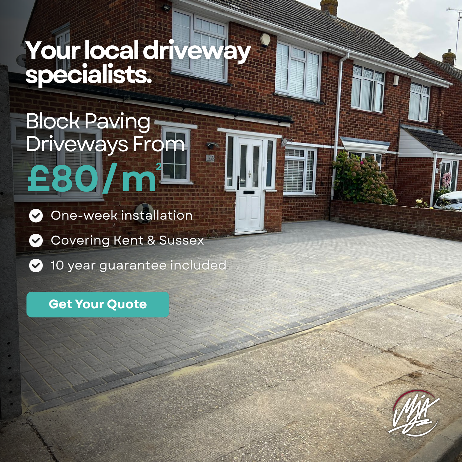 MJA Paving and Groundworks Facebook ad from Jul 5, 2026