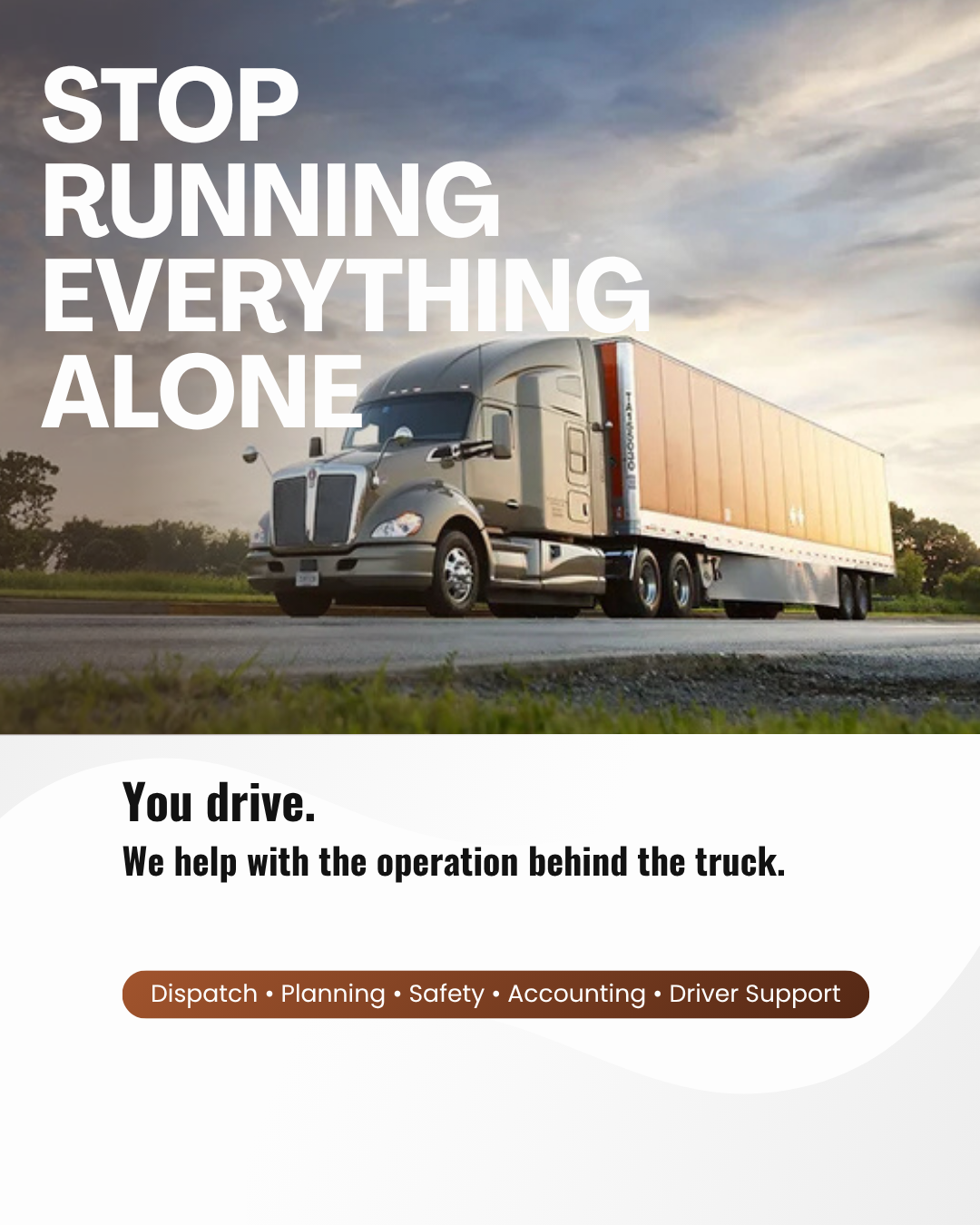 Moveme group Facebook ad: Stop Running Alone