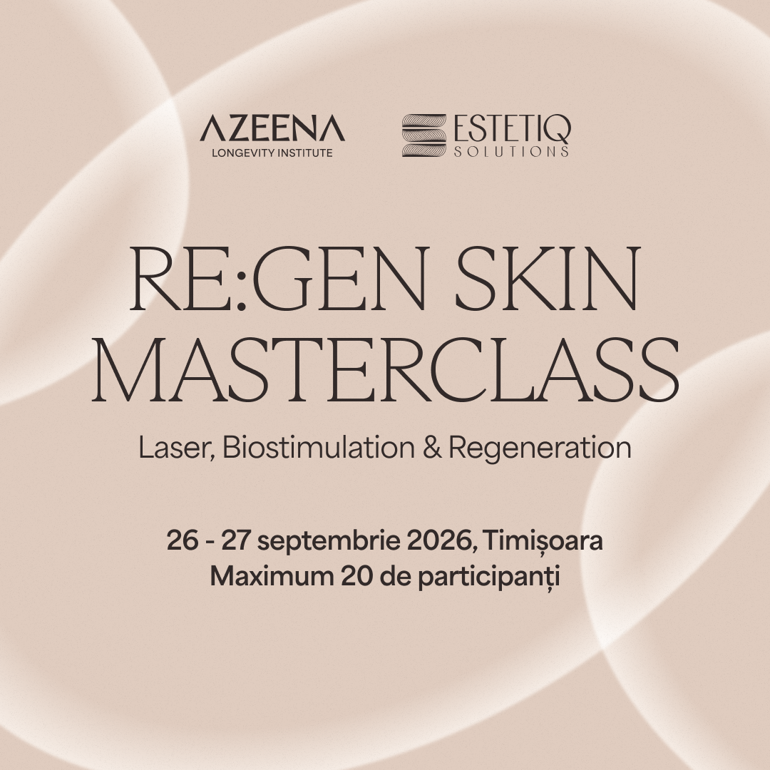 Azeena Longevity Institute Facebook ad: Dacă lucrezi cu tehnologii laser, proceduri de biostimulare…