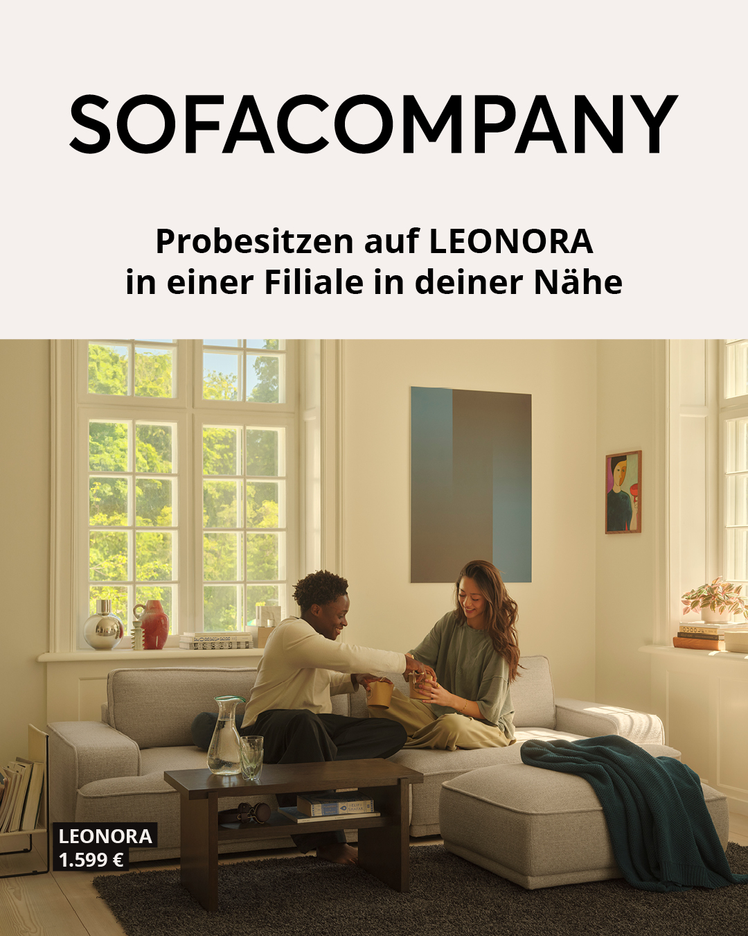 Sofacompany Facebook ad: Nächste Filiale finden