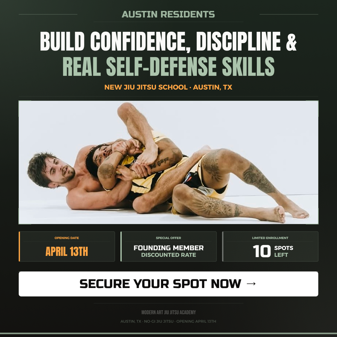 Modern Art Jiu Jitsu Facebook ad: Secure Your Spot Today