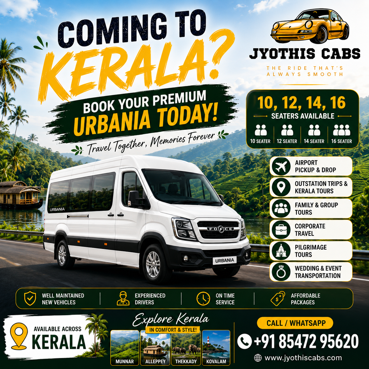 Jyothis Cabs Facebook ad: WHATSAPP US
