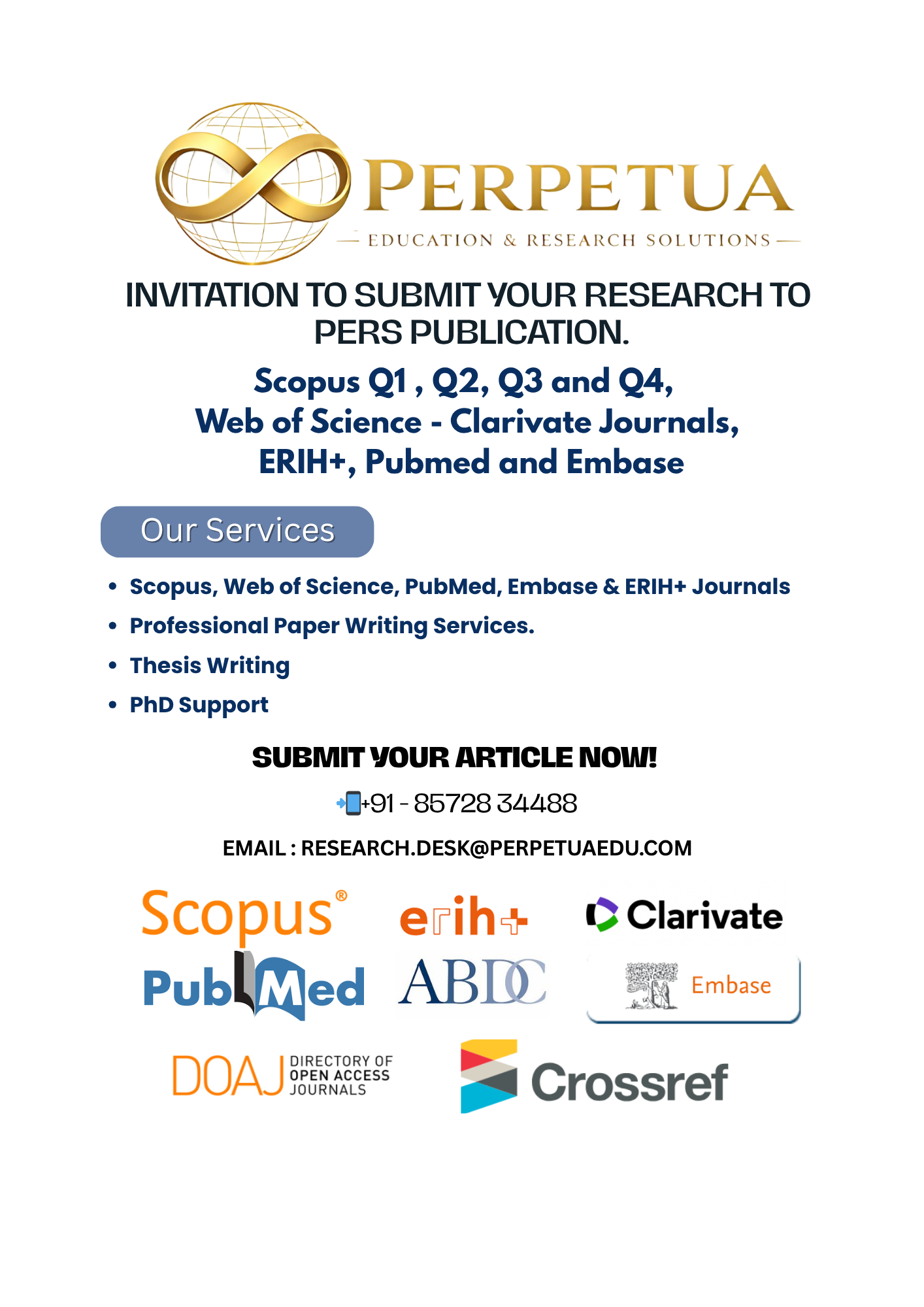 Perpetua Education & Research Solutions Facebook ad from Apr 26, 2026