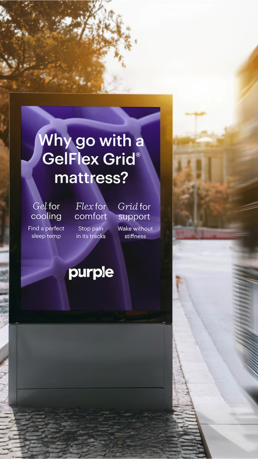 Purple Facebook ad