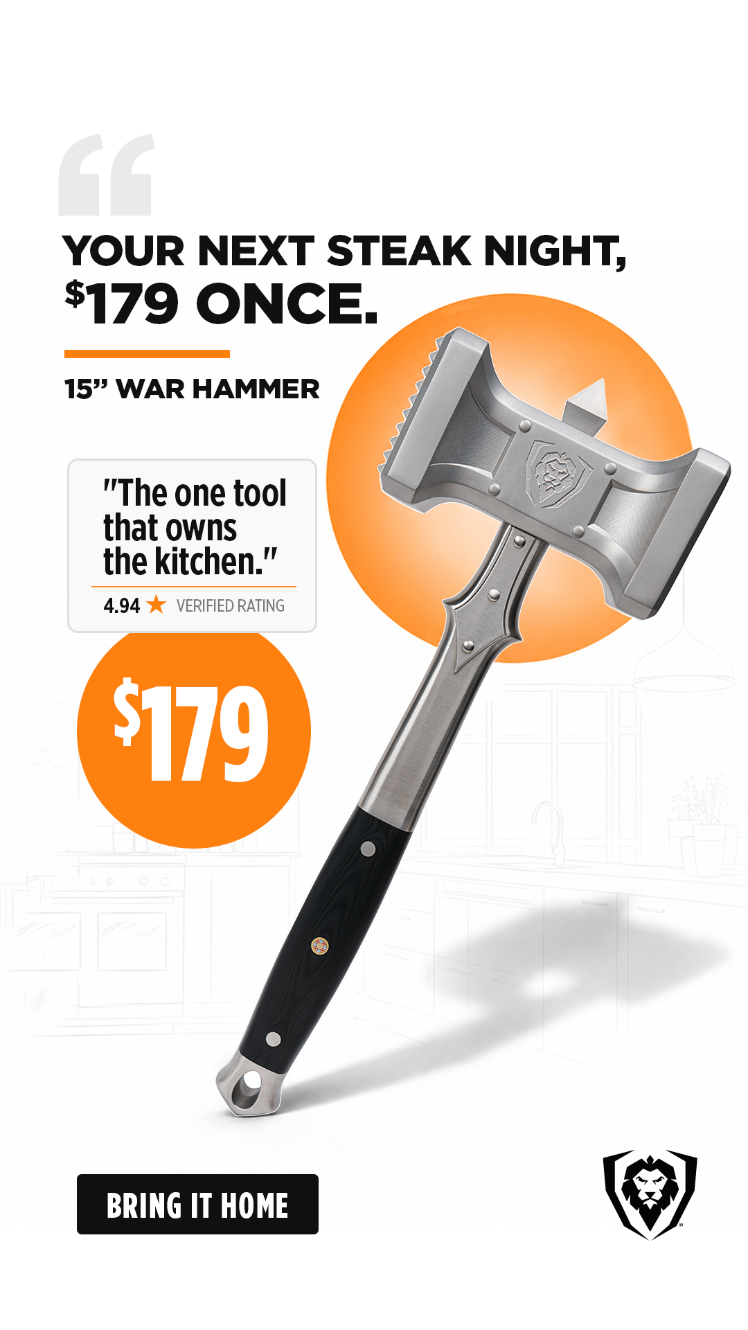 Dalstrong Facebook ad: Meat Tenderizer 15 | Dual Sided, Heavy Duty & Extra-Large…