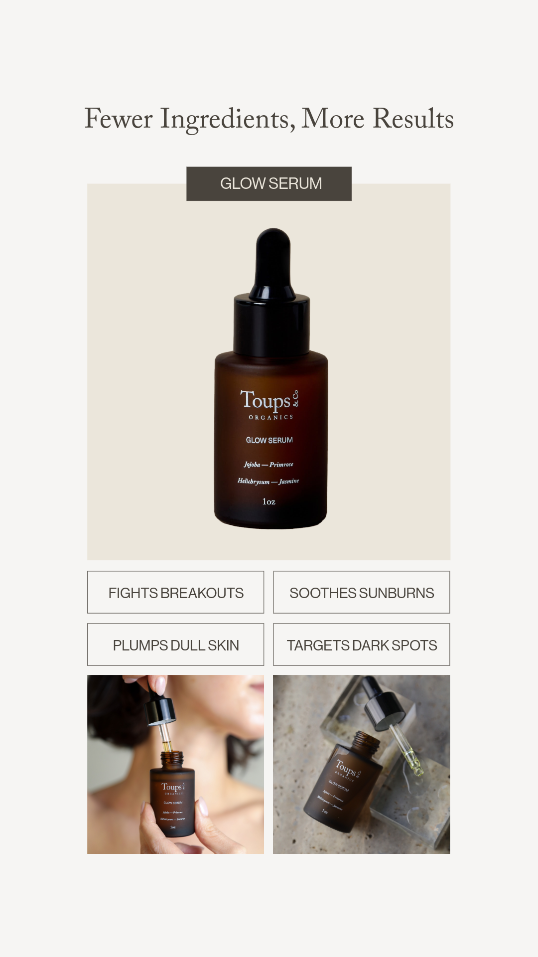 Toups and Co Organics Facebook ad