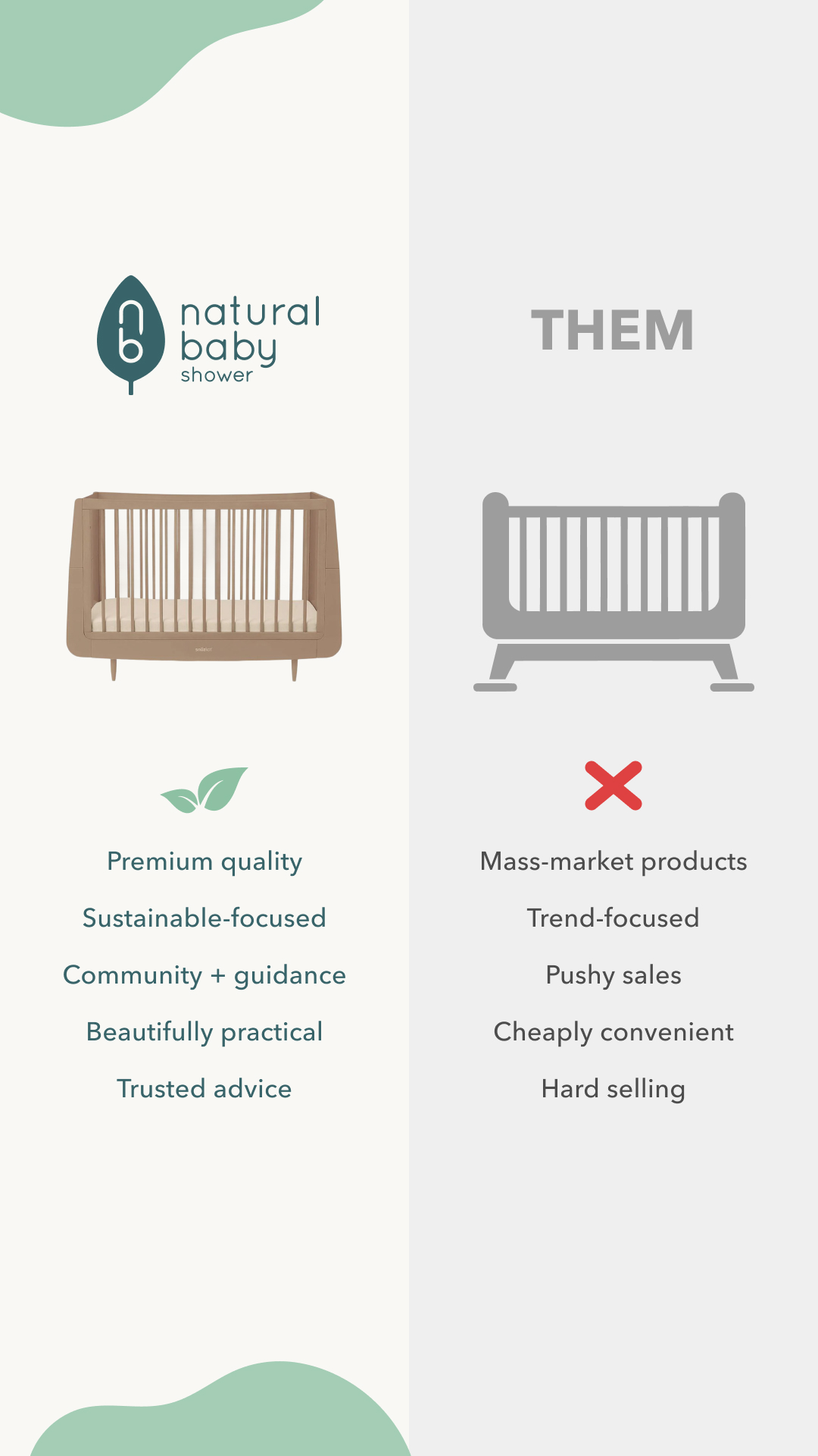 Natural Baby Shower Facebook ad