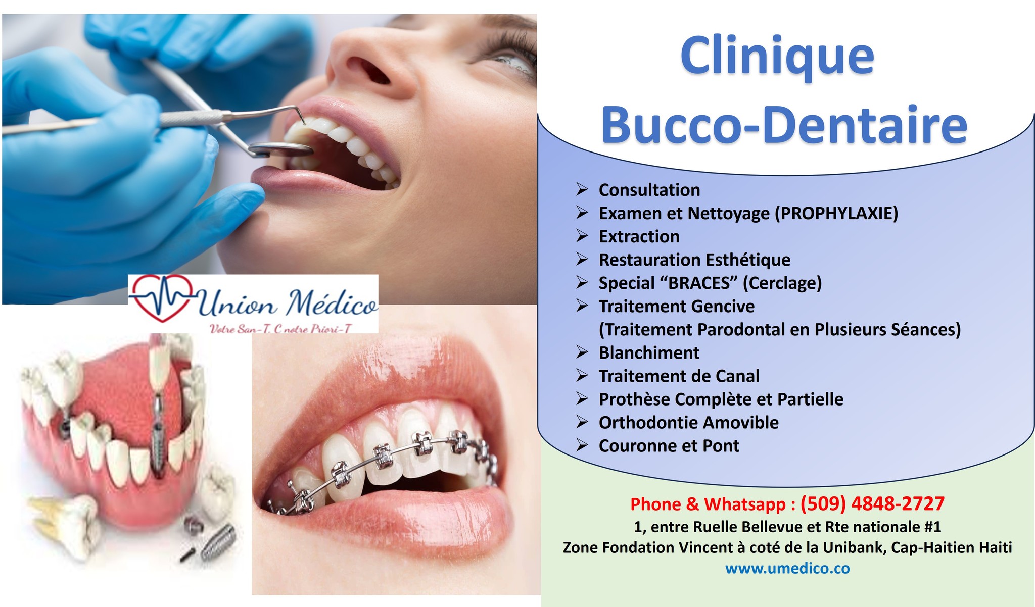 UNION MEDICO - Polyclinique Facebook ad: POUR DES DENTS SAINES