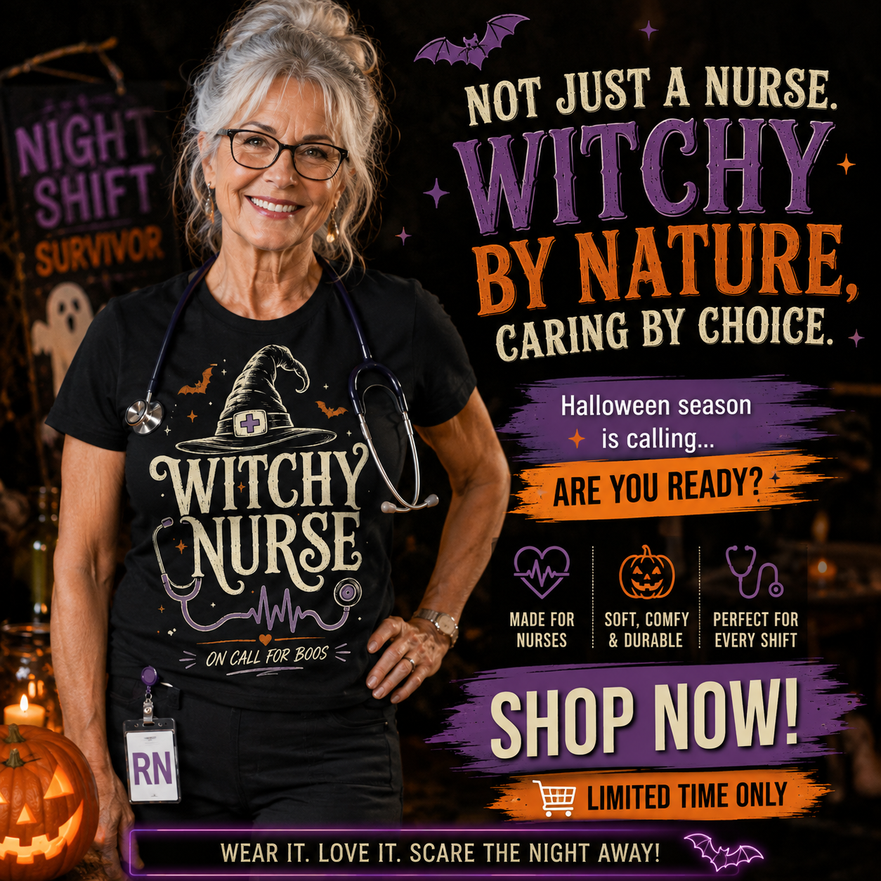 Grumpy Nurse store Facebook ad