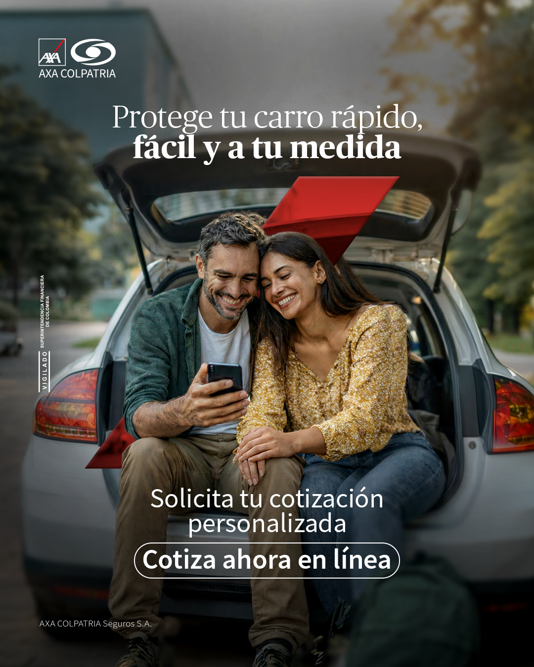 AXA COLPATRIA Facebook ad: Elige cómo quieres protegerlo.