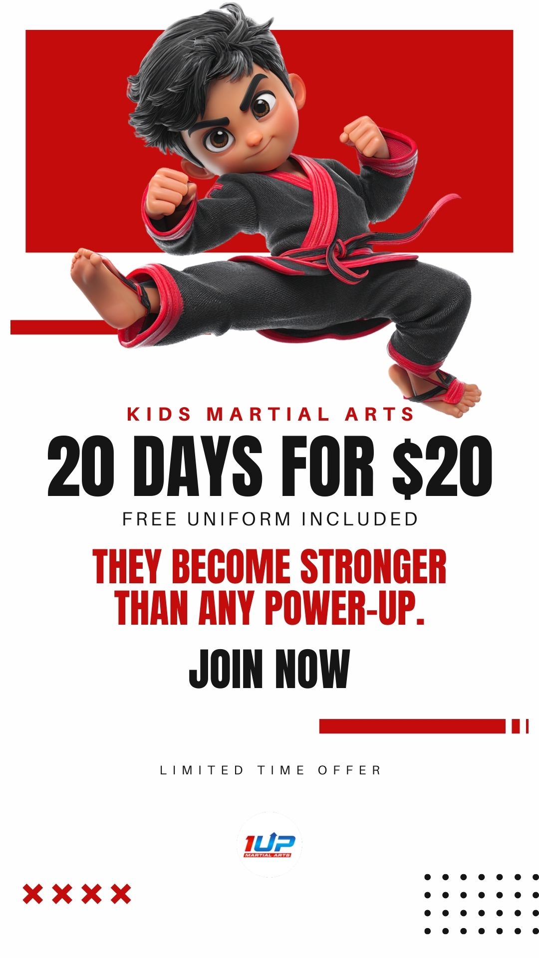 1UP Martial Arts Facebook ad