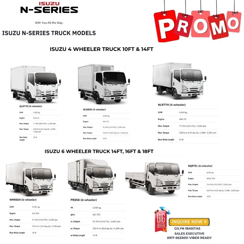 Isuzu Trucks by Gilyn Ibasitas Facebook ad: 2026 ISUZU N-SERIES