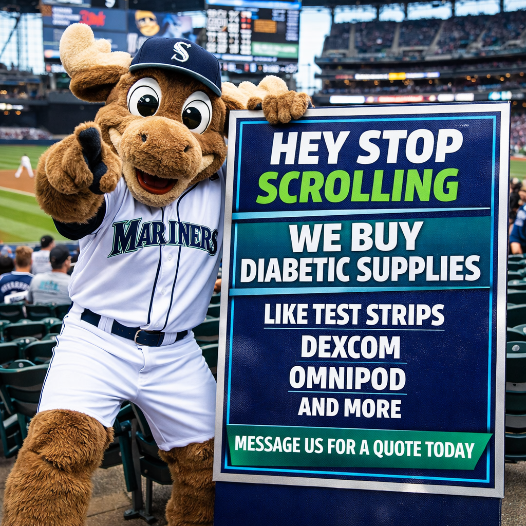 Washington Diabetic Buyback Facebook ad: Hey Baseball Fans! Sell Your Diabetic Supplies Today!