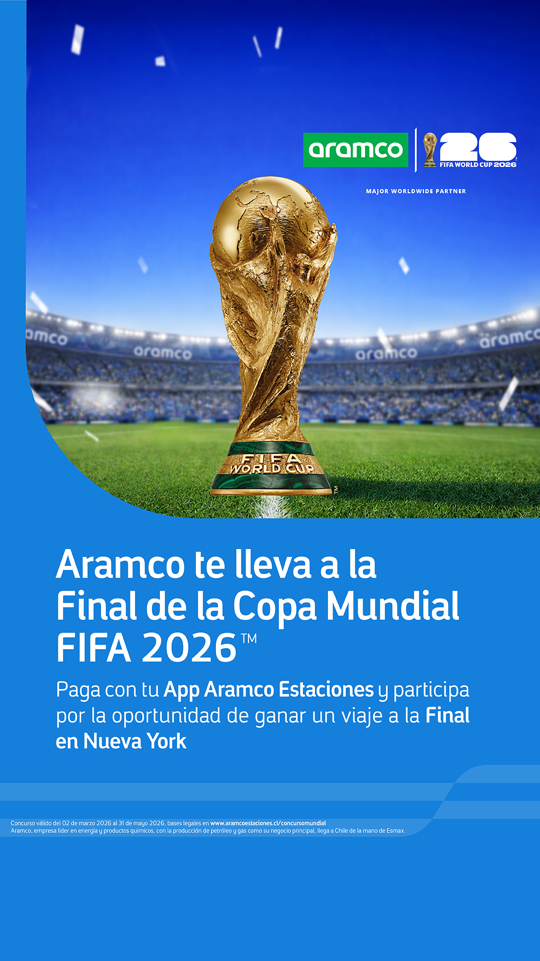 Aramco Estaciones Chile Facebook ad from Mar 17, 2026