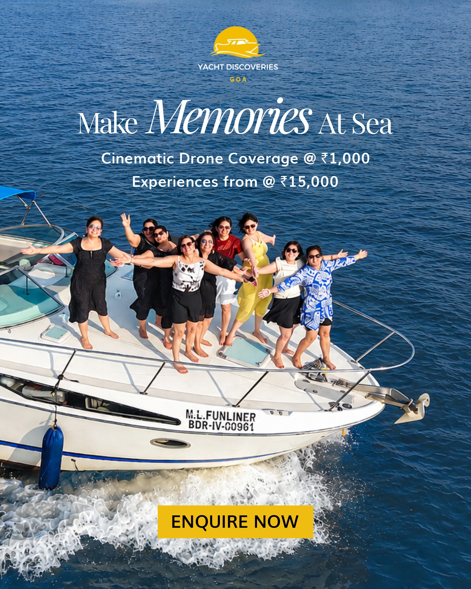 Yacht Discoveries Goa Facebook ad