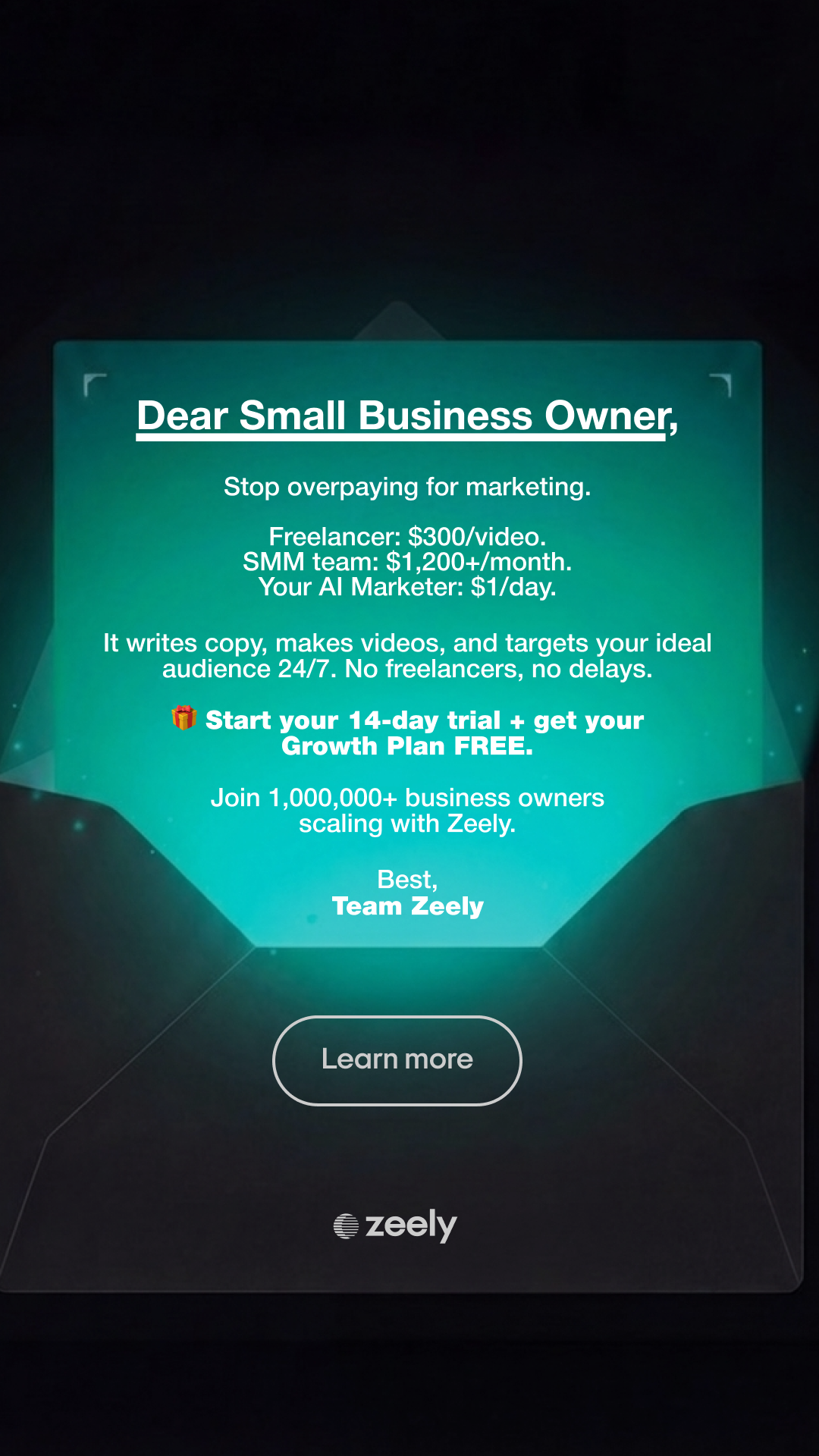 Zeely Facebook ad