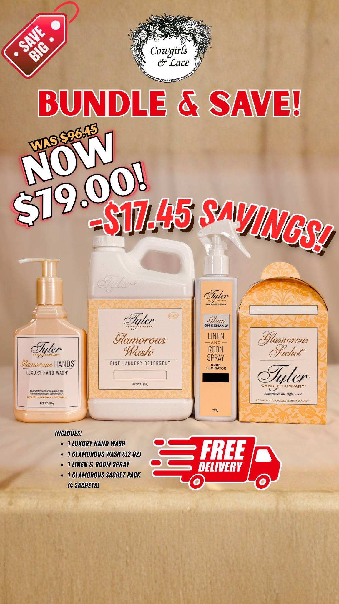 Cowgirls & Lace Online Facebook ad from Jan 14, 2026