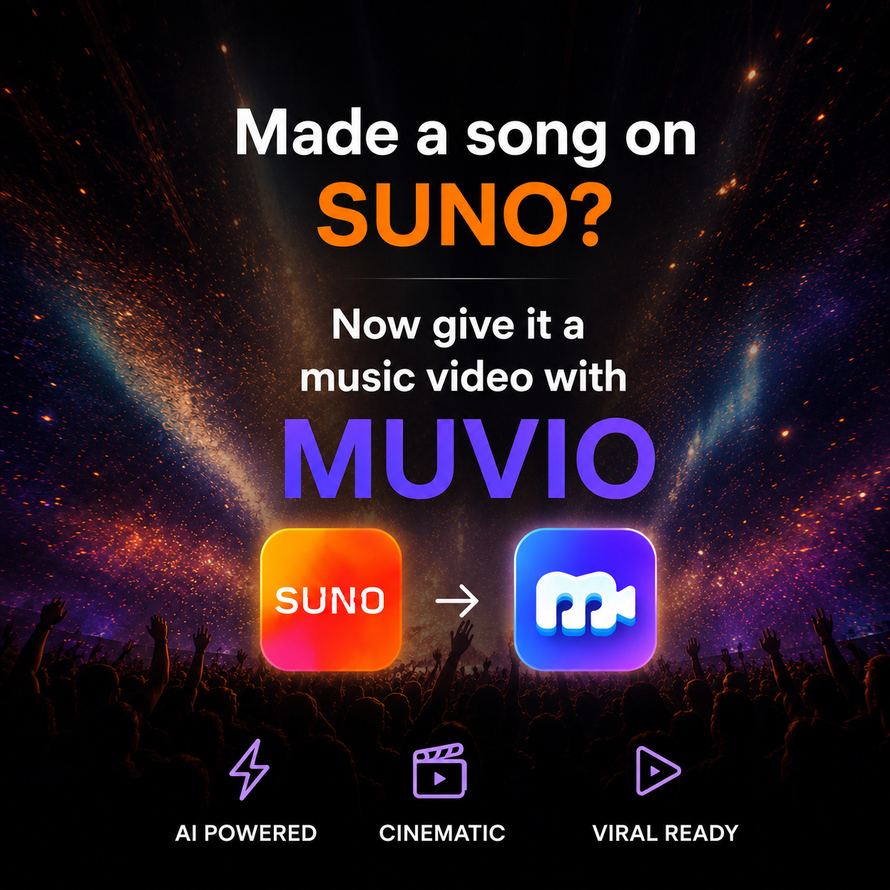 Muvio-0611-1 Facebook ad: Muvio - AI Music Video Maker