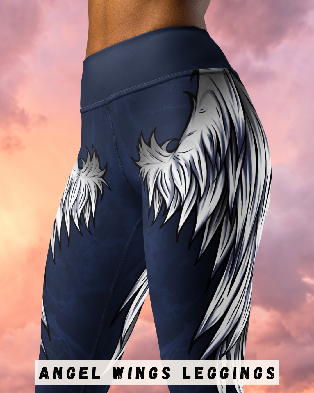 FIERCEPULSE Facebook ad: Angel Wings Yoga Leggings