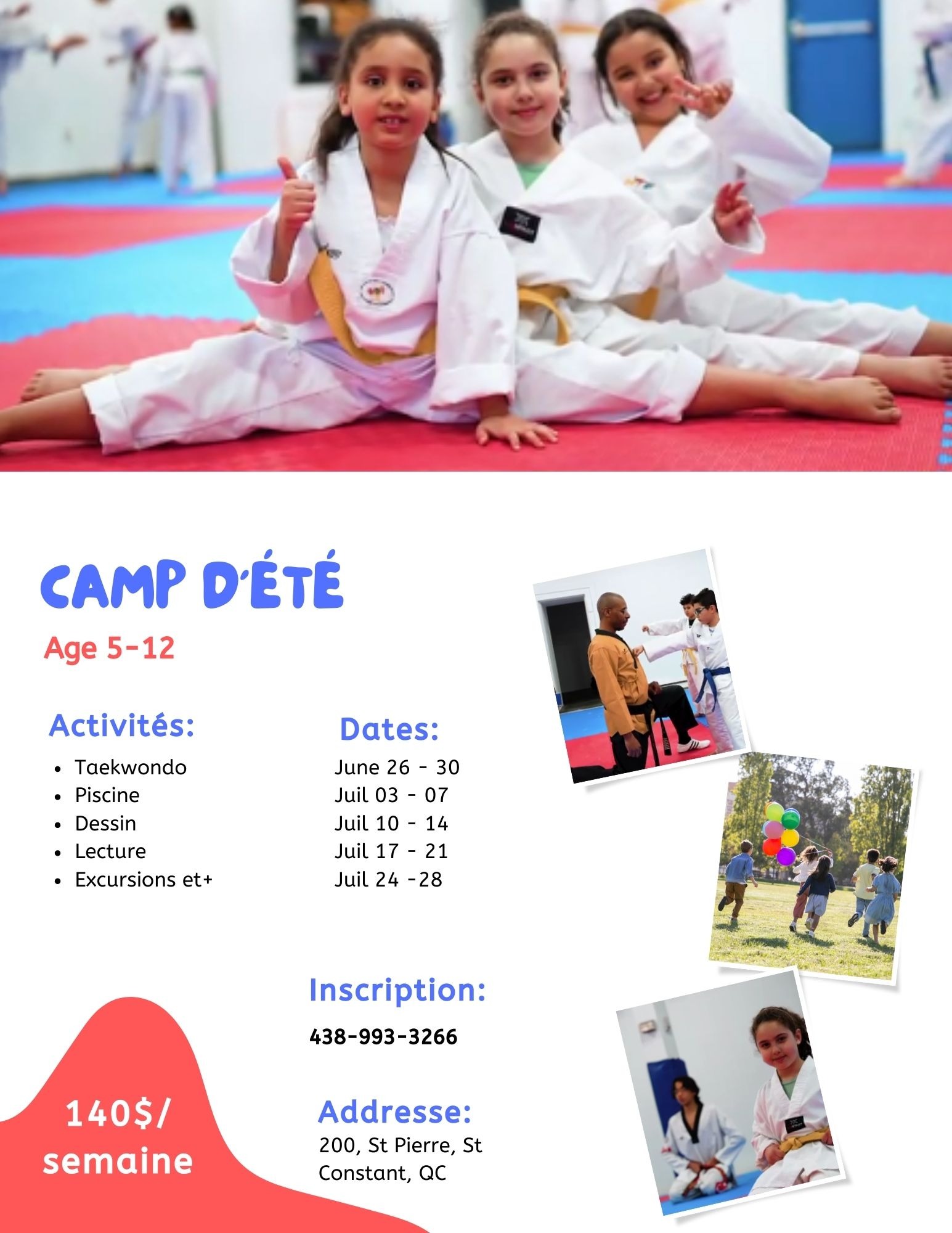 Karmas Taekwondo Academy Facebook ad from Jun 14, 2023