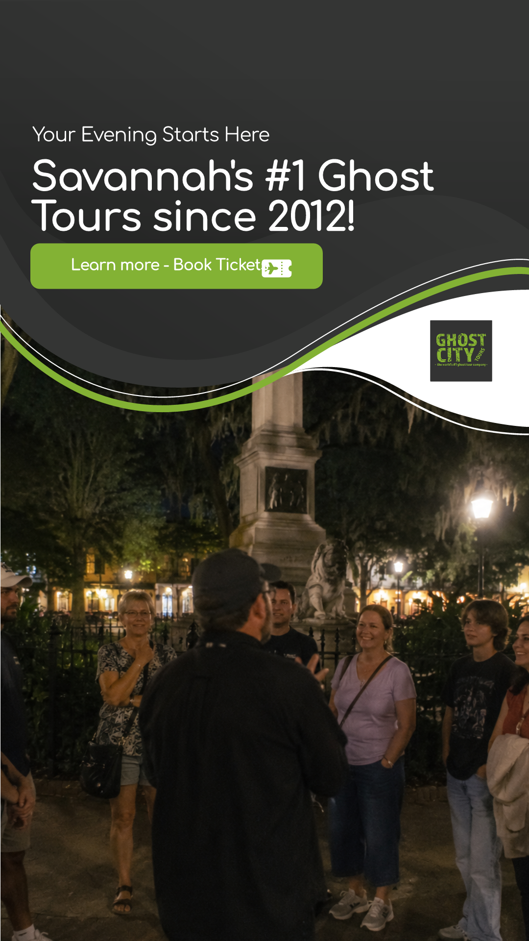Ghost City Tours Facebook ad from Jul 12, 2026