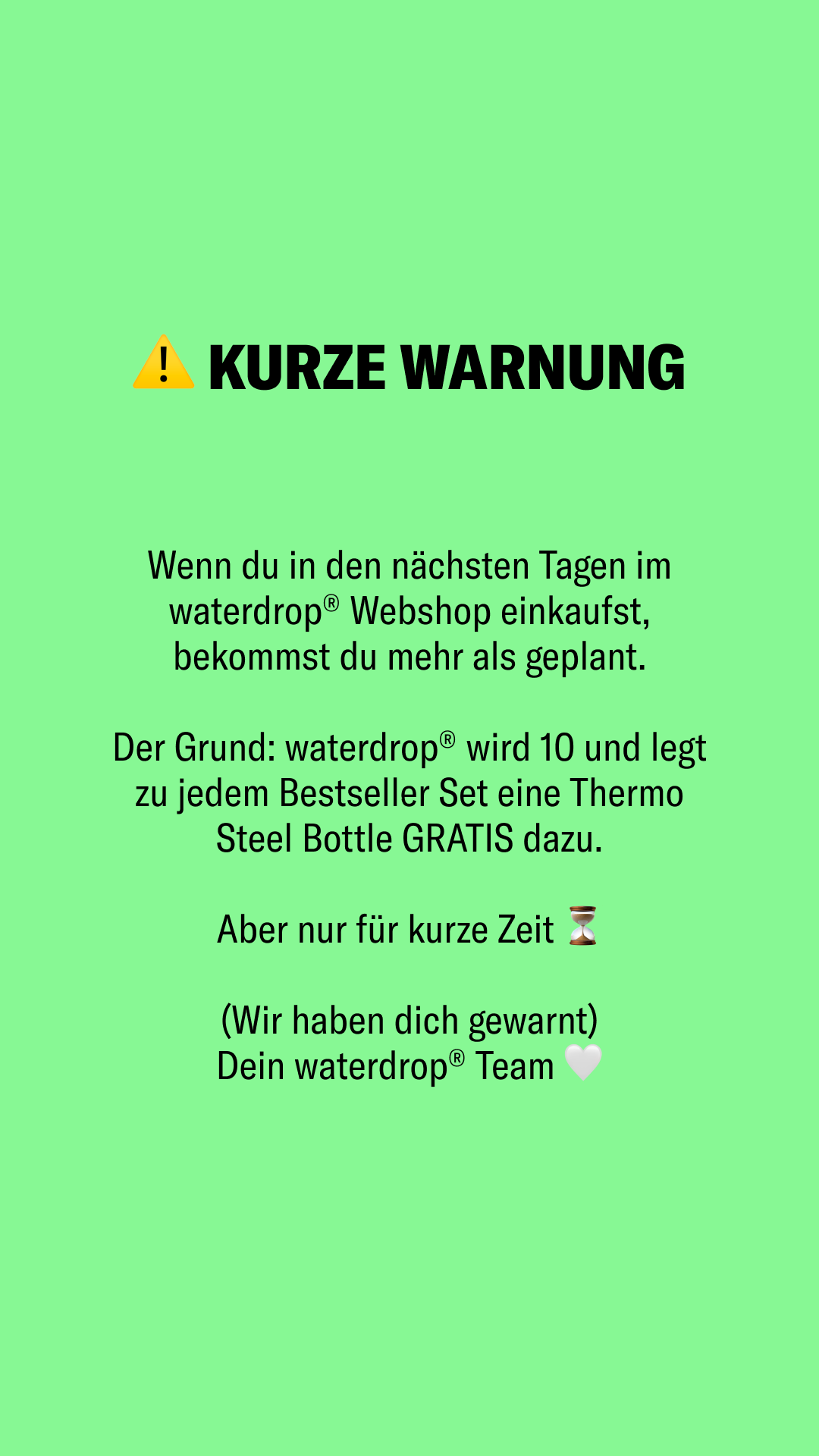 waterdrop Facebook ad