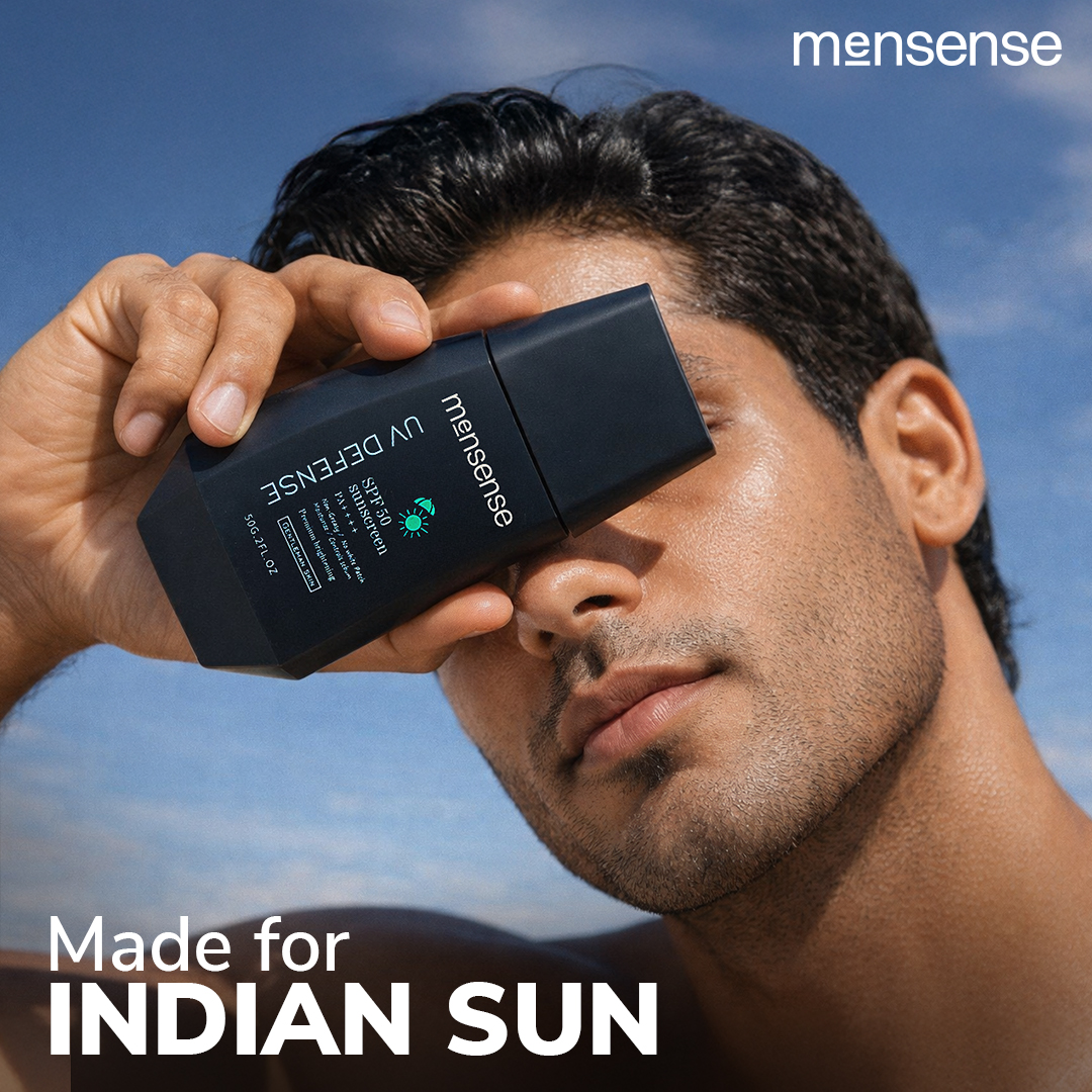Mensense Facebook ad: Men’s skin needs men’s care.