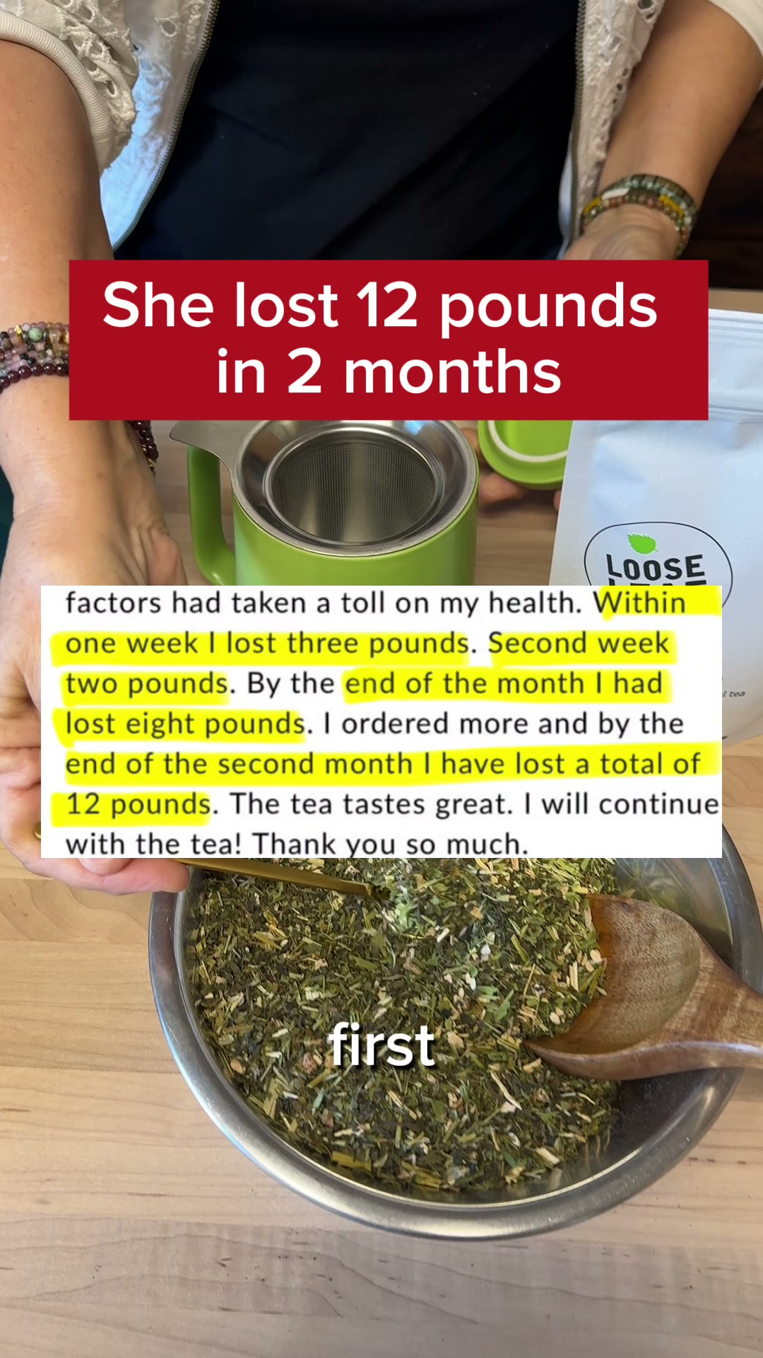 Loose Leaf Tea Market Facebook ad: Two months in, in her own words