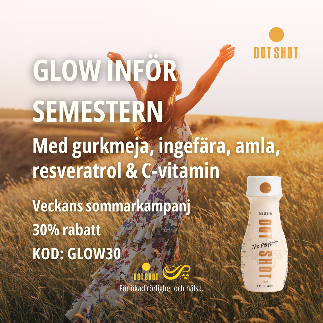 Dot Shot Facebook ad: Glow inför semestern