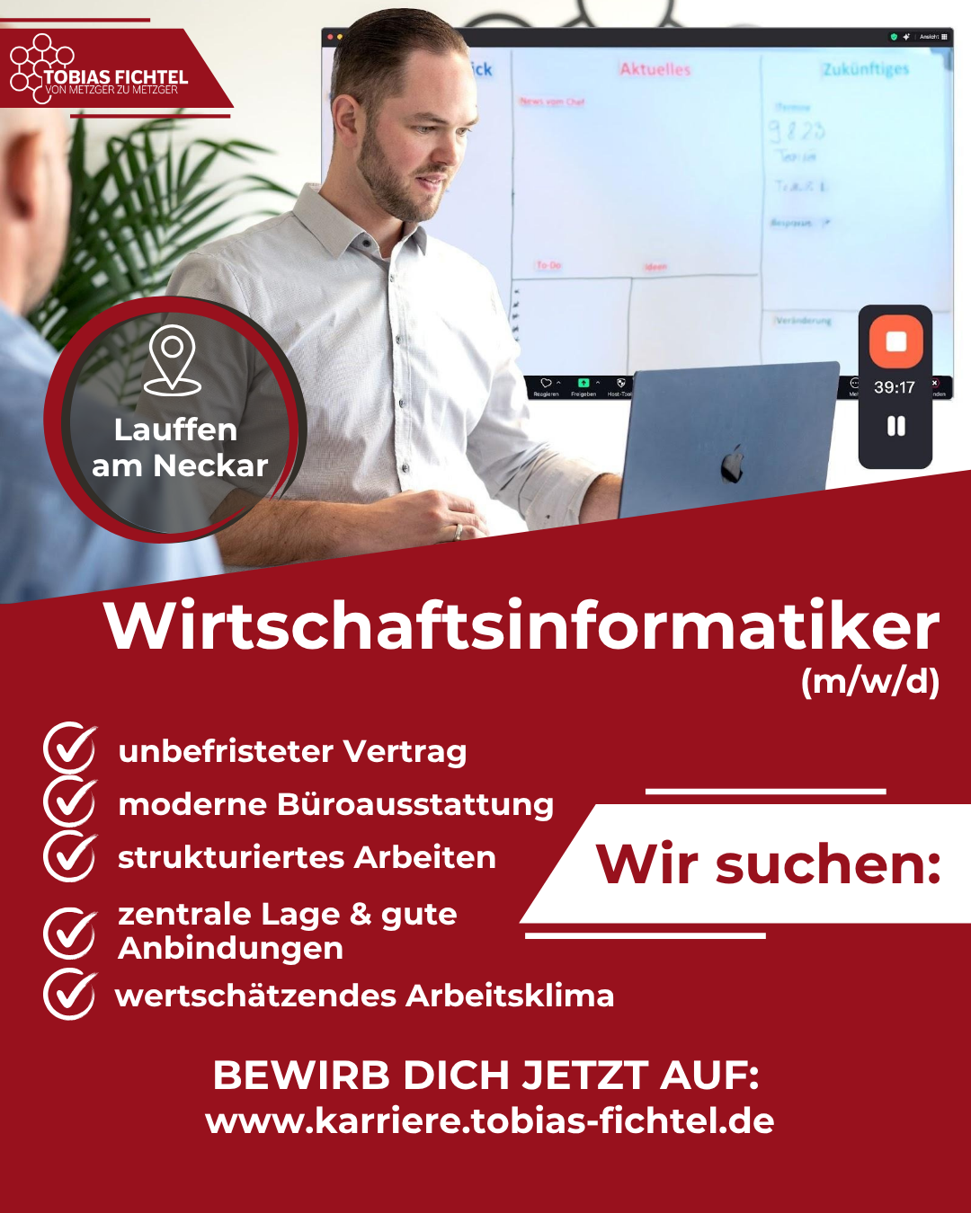 Tobias Fichtel Facebook ad: Wirtschaftsinformatiker (m/w/d) gesucht!