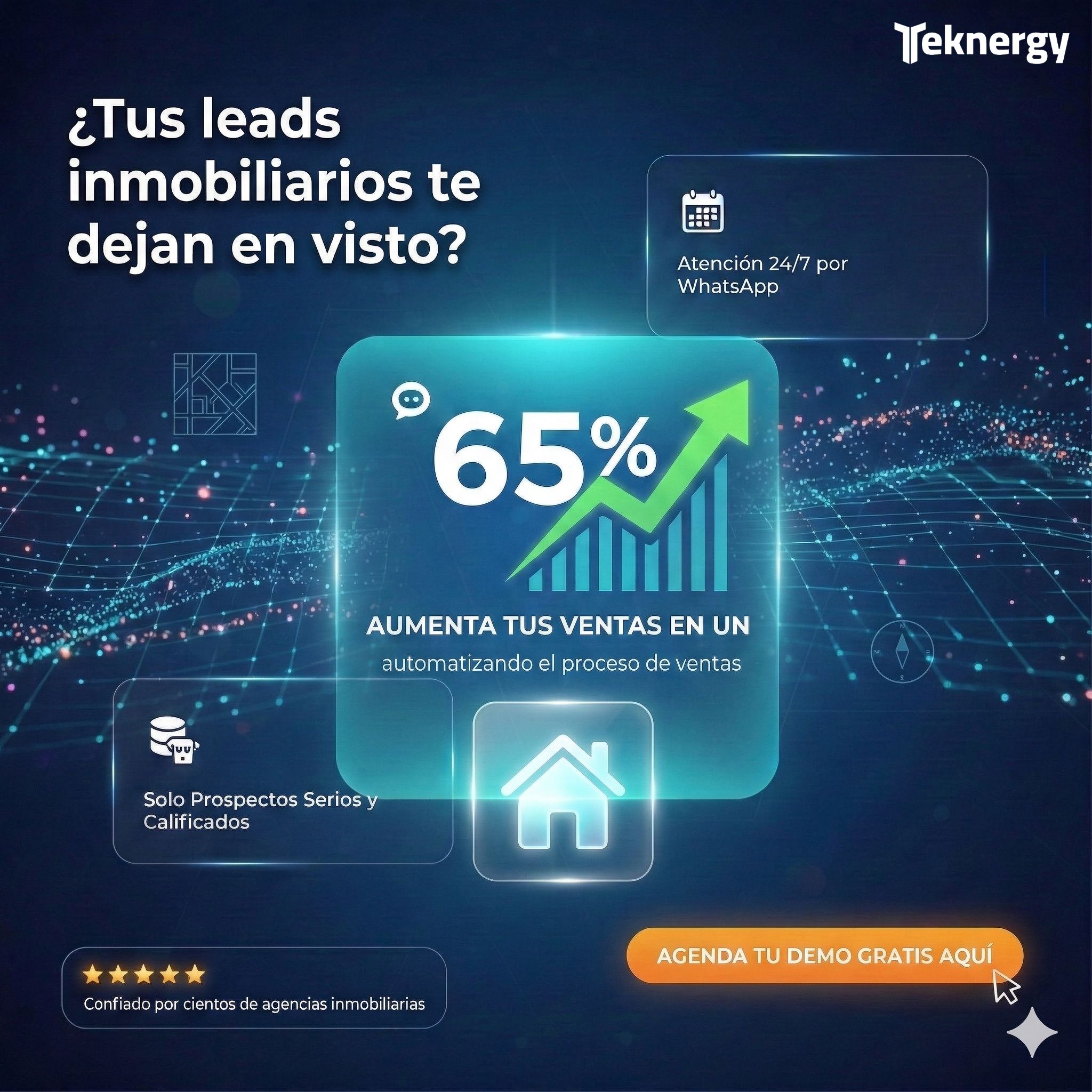 Teknergy Facebook ad: ¡Filtra tus leads con IA!