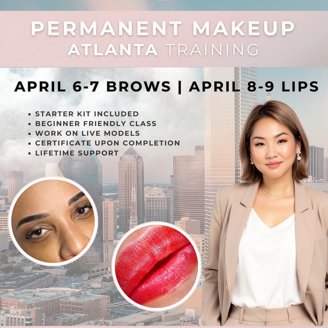 Hudson Beauty Bar Facebook ad: Atlanta, join us for an exclusive Nano Brow…