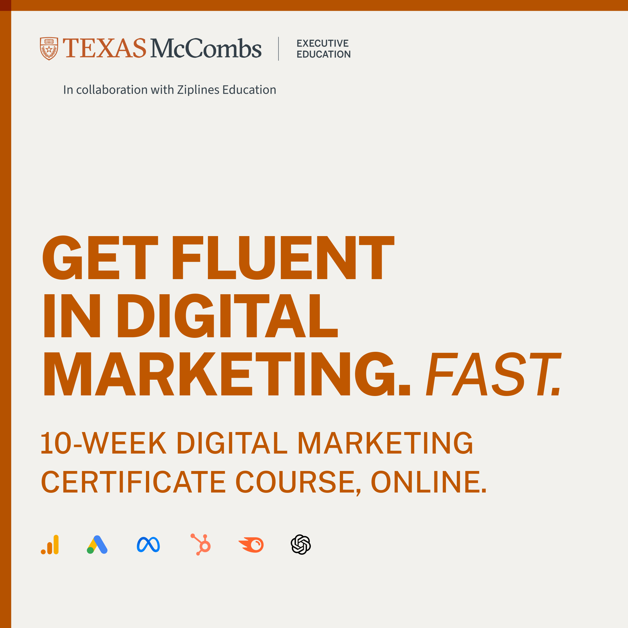Texas Executive Education Facebook ad