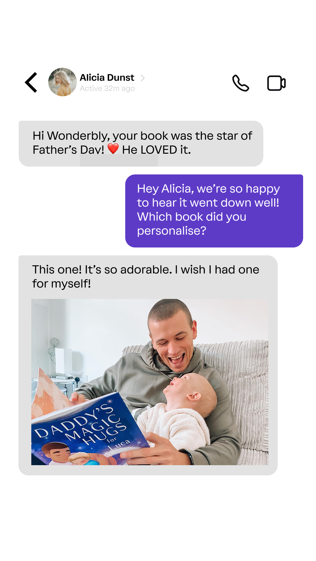 Wonderbly Facebook ad
