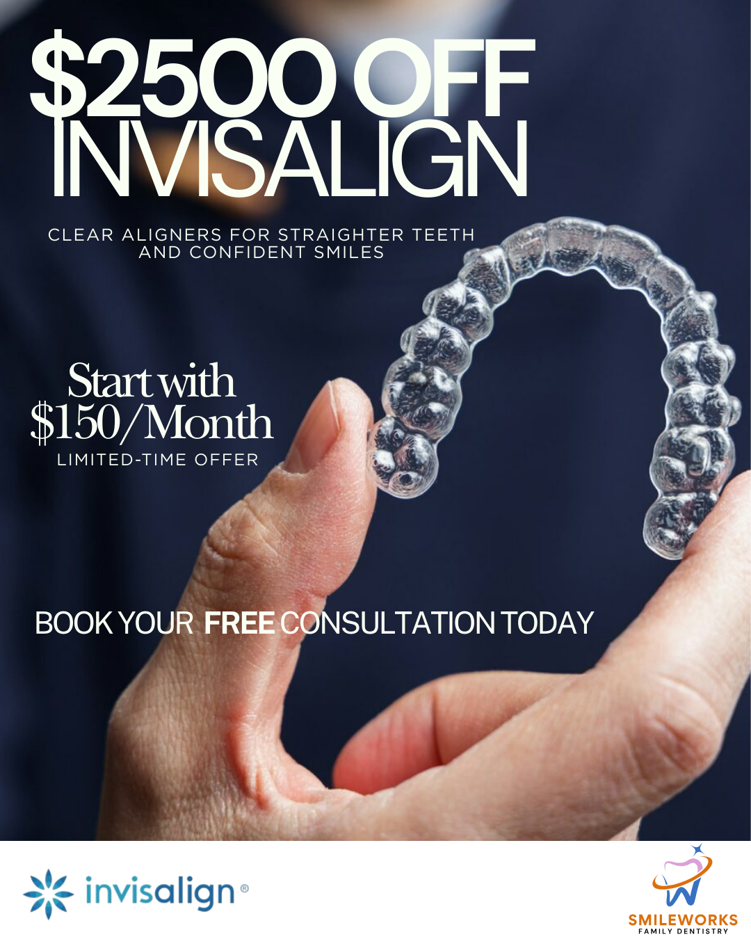 Beach Dental Care Anaheim Facebook ad: Get $2,500 OFF Invisalign + Payment Plans as Low as…