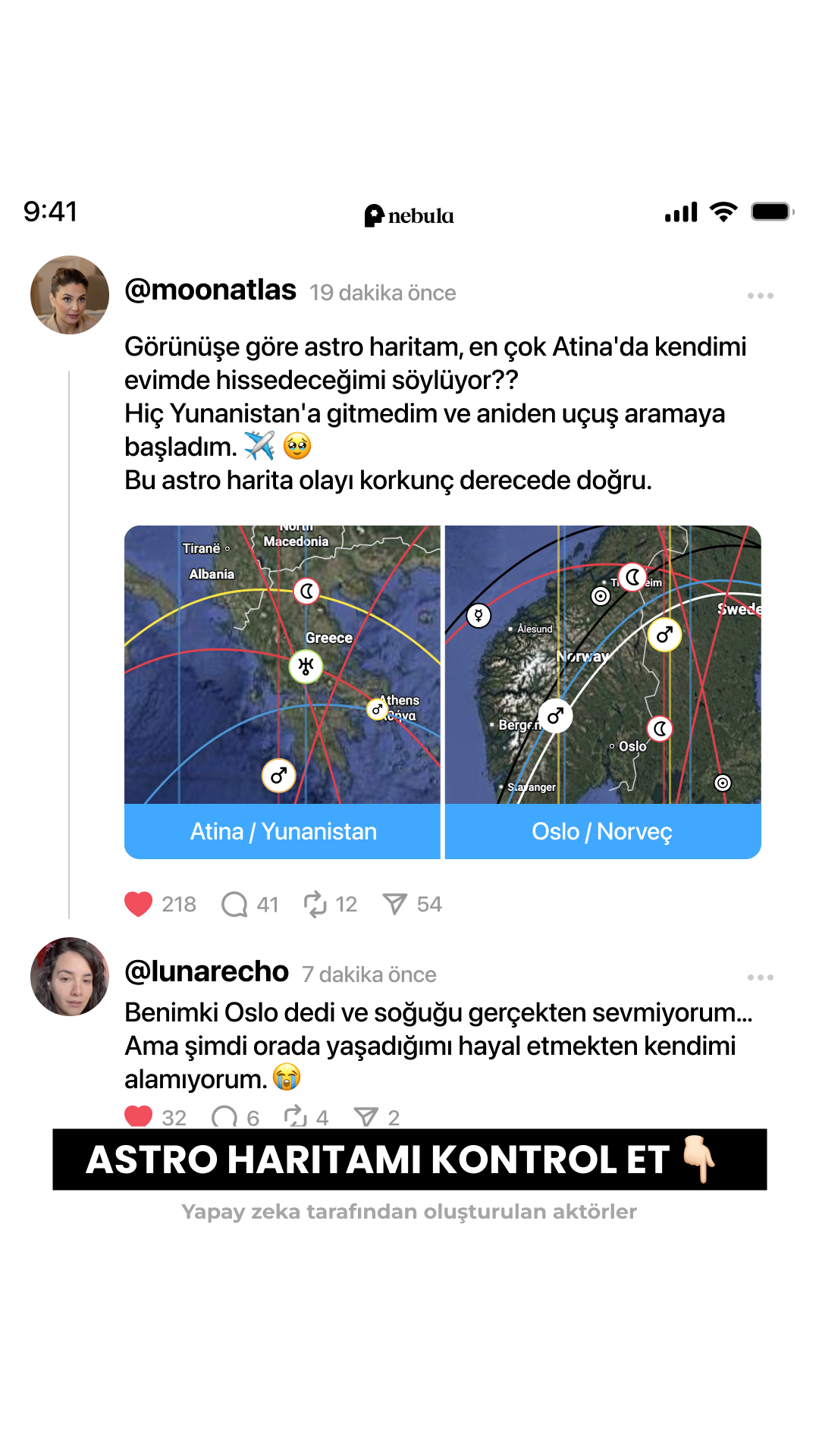 Nebula: Astrocartography Reading Facebook ad
