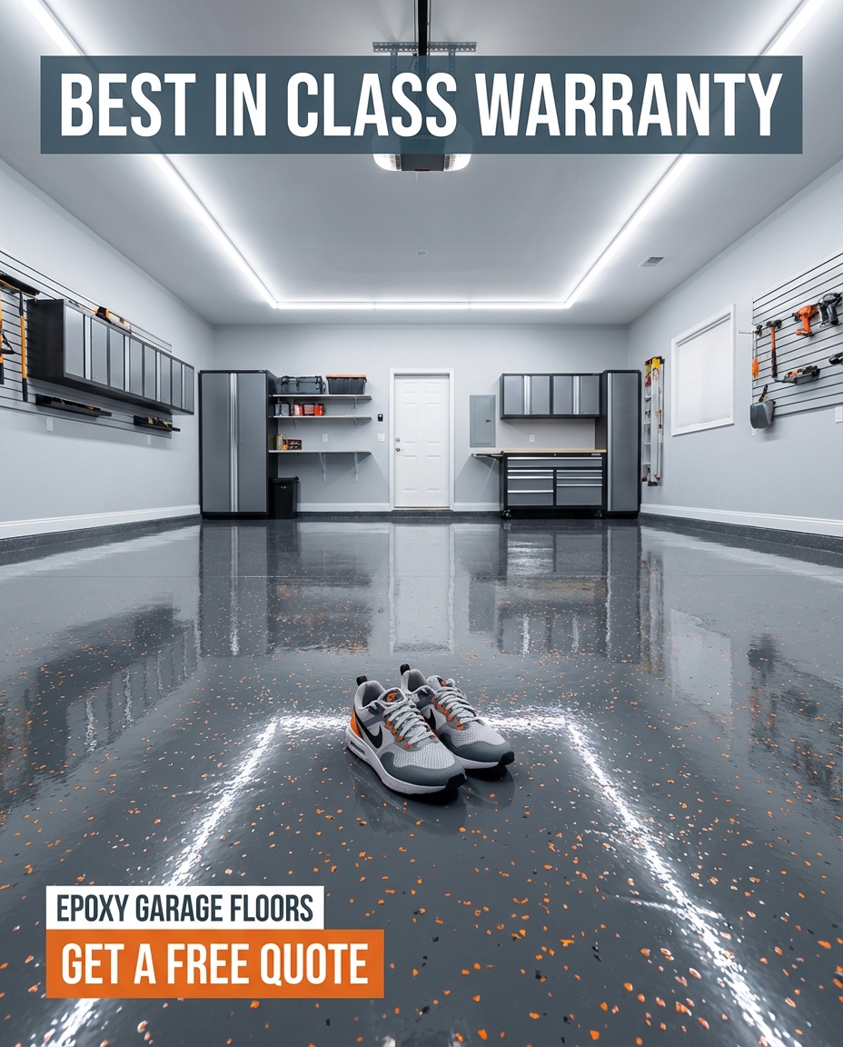 My Local Concrete Contractor Facebook ad: Epoxy Floors with Best-in-Class Warranty