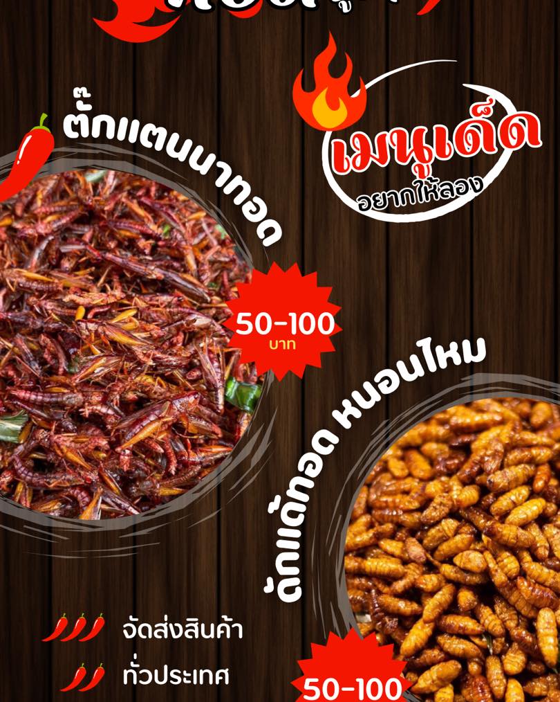 แมลงทอดซู่ซ่า Facebook ad: สั่งซื้อสินค้าได้ทุกช่องทางวันนี้