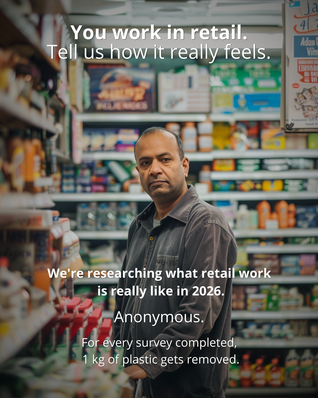 Retail Worker Research Facebook ad: Take the survey →