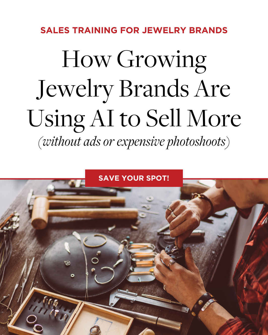 Flourish and Thrive Academy Facebook ad: Make more jewelry sales in 2026!