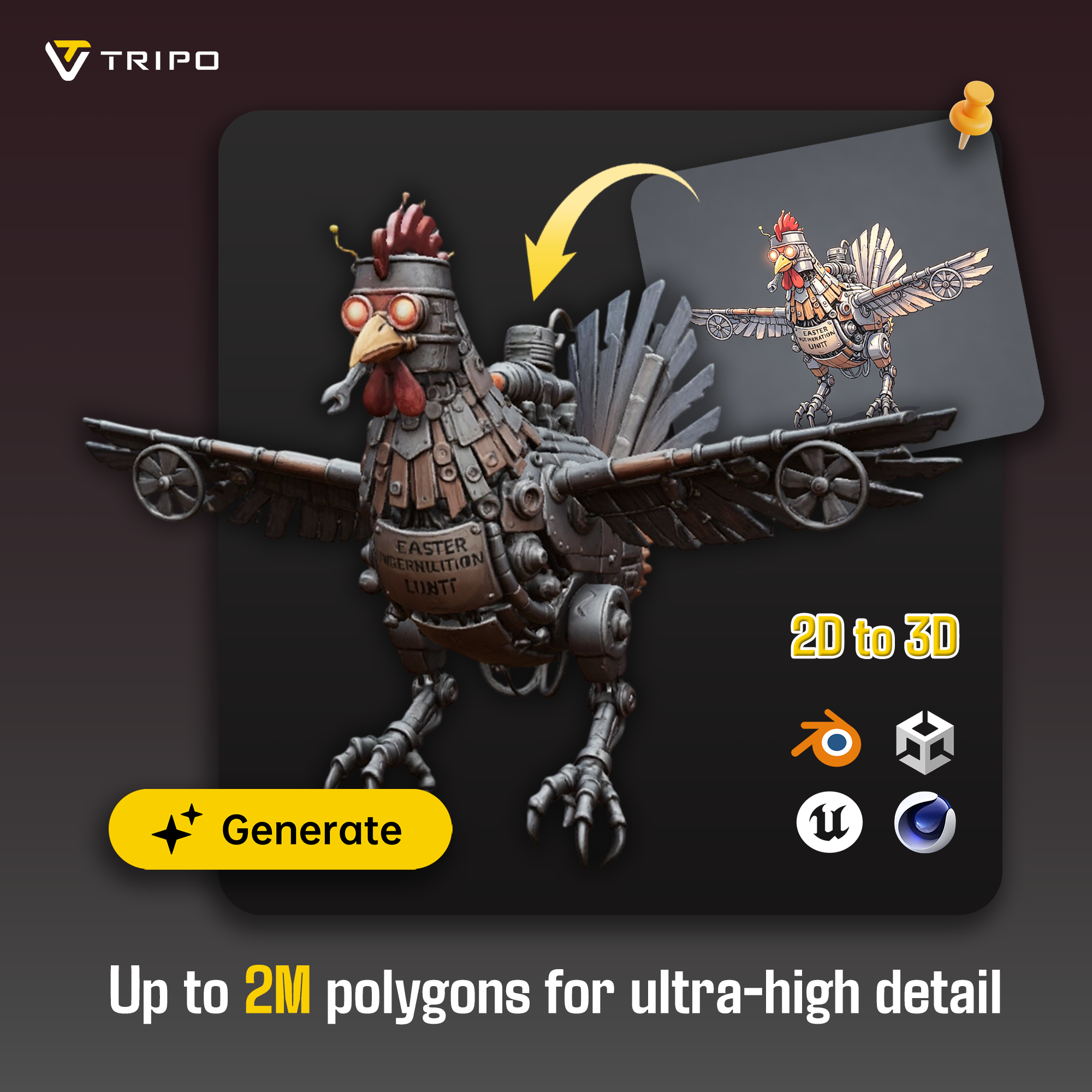Tripo 3D Facebook ad