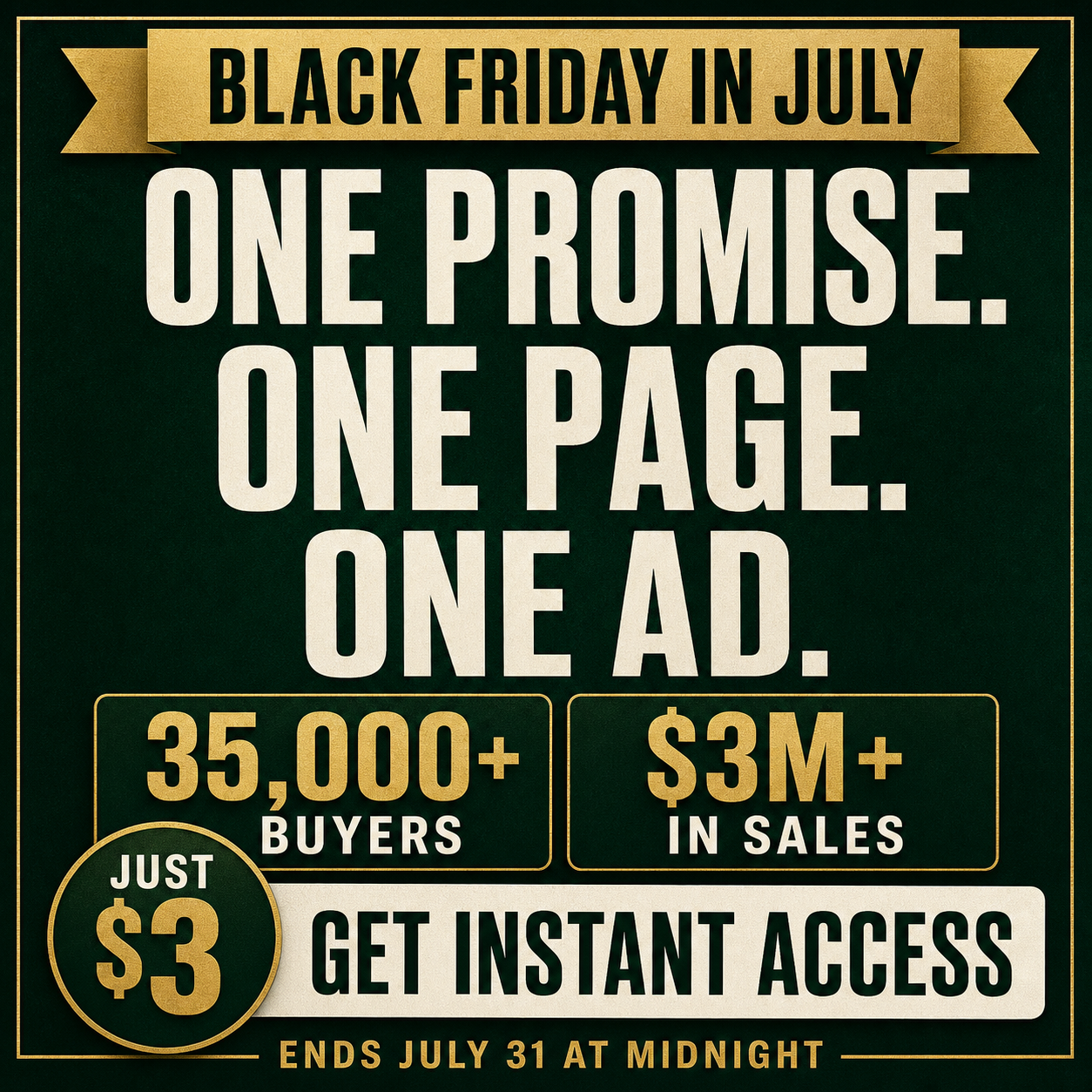 Zac Hansen - The Productized Coach Facebook ad: One Promise. One Page. One Ad.