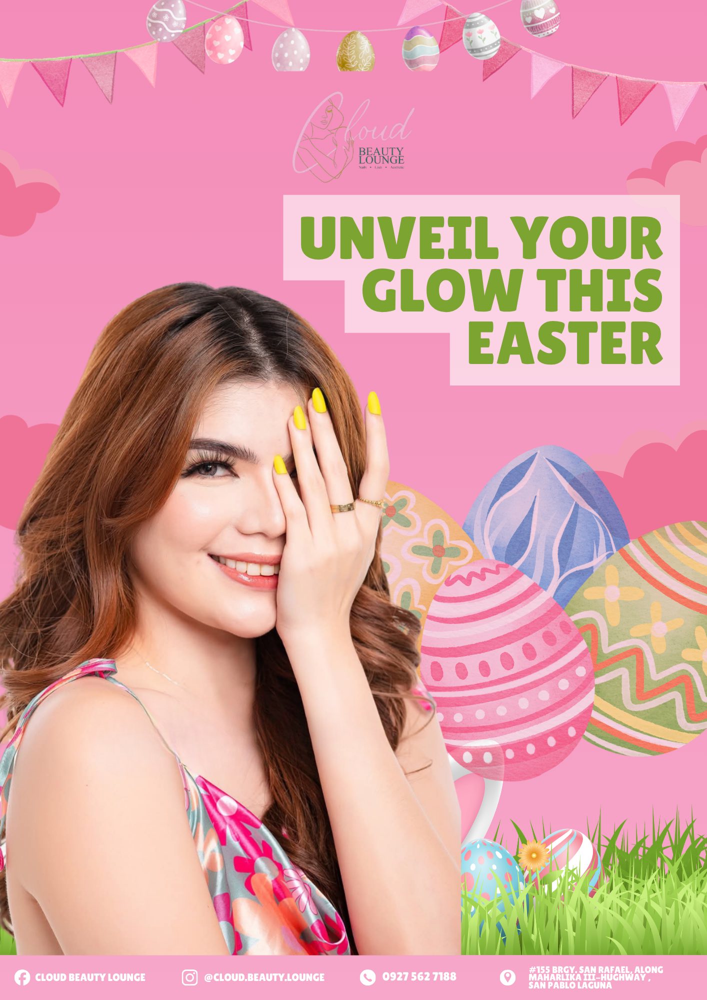 Cloud Beauty Lounge San Pablo Laguna Facebook ad: Unveil a little beauty this Easter and step…