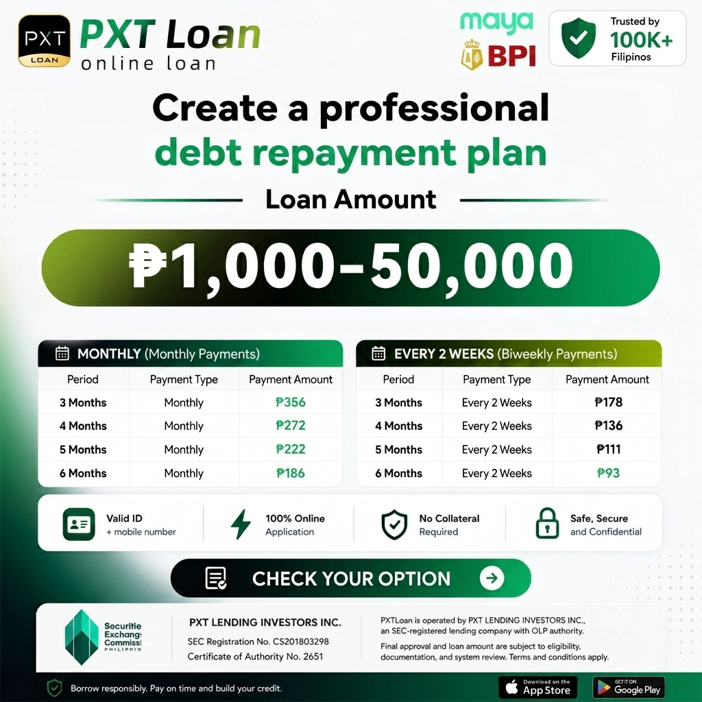 PXTLoan-And-B Facebook ad: Trusted Online Lending Platform