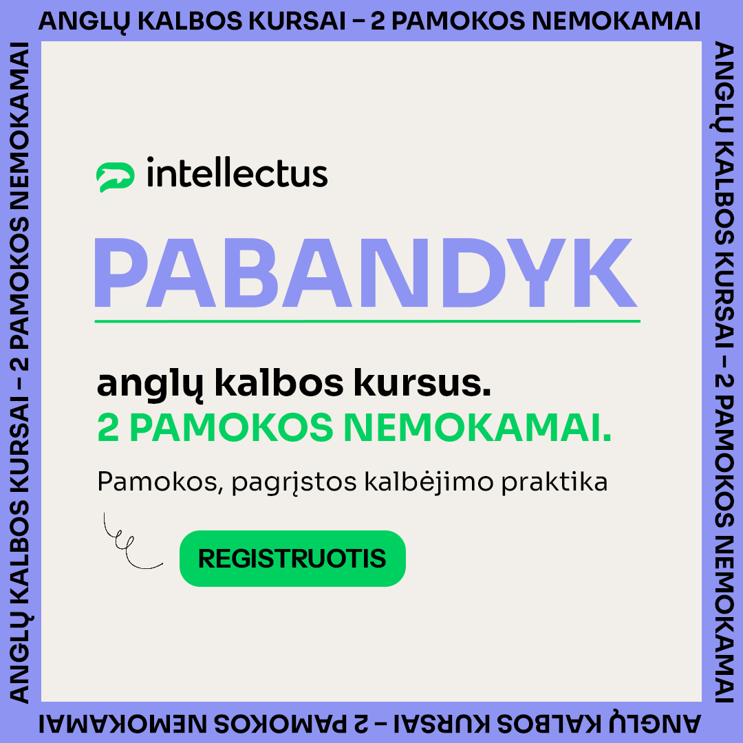 Anglų kalbos mokykla „Intellectus“ Facebook ad