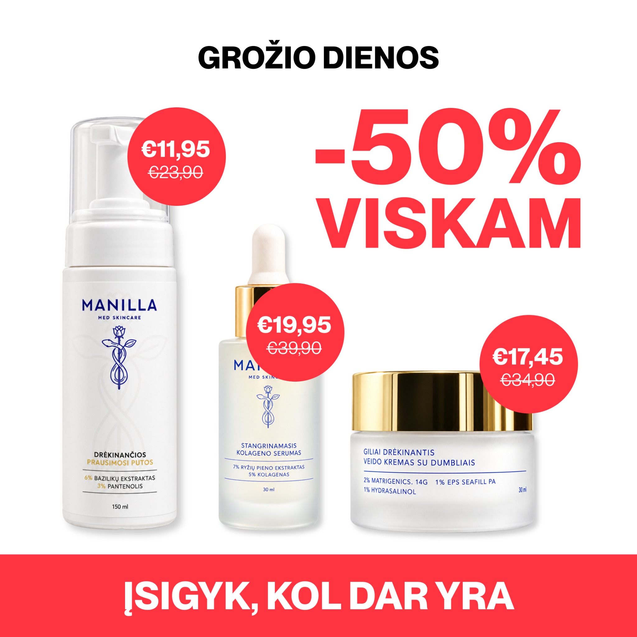 Manilla Facebook ad: -50% VISKAM
