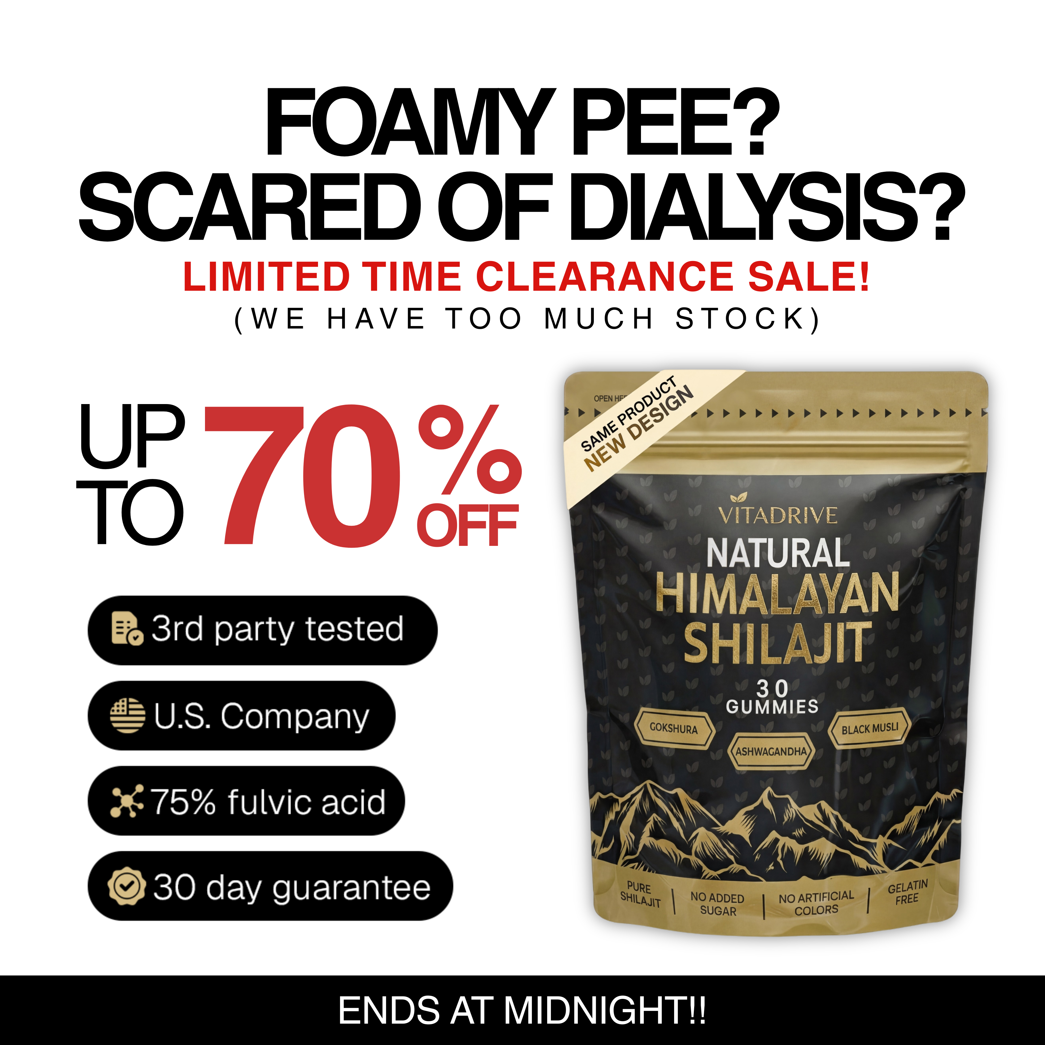 Kidney Health 24/7 Facebook ad: Early Kidney Stress Shows Up Like This