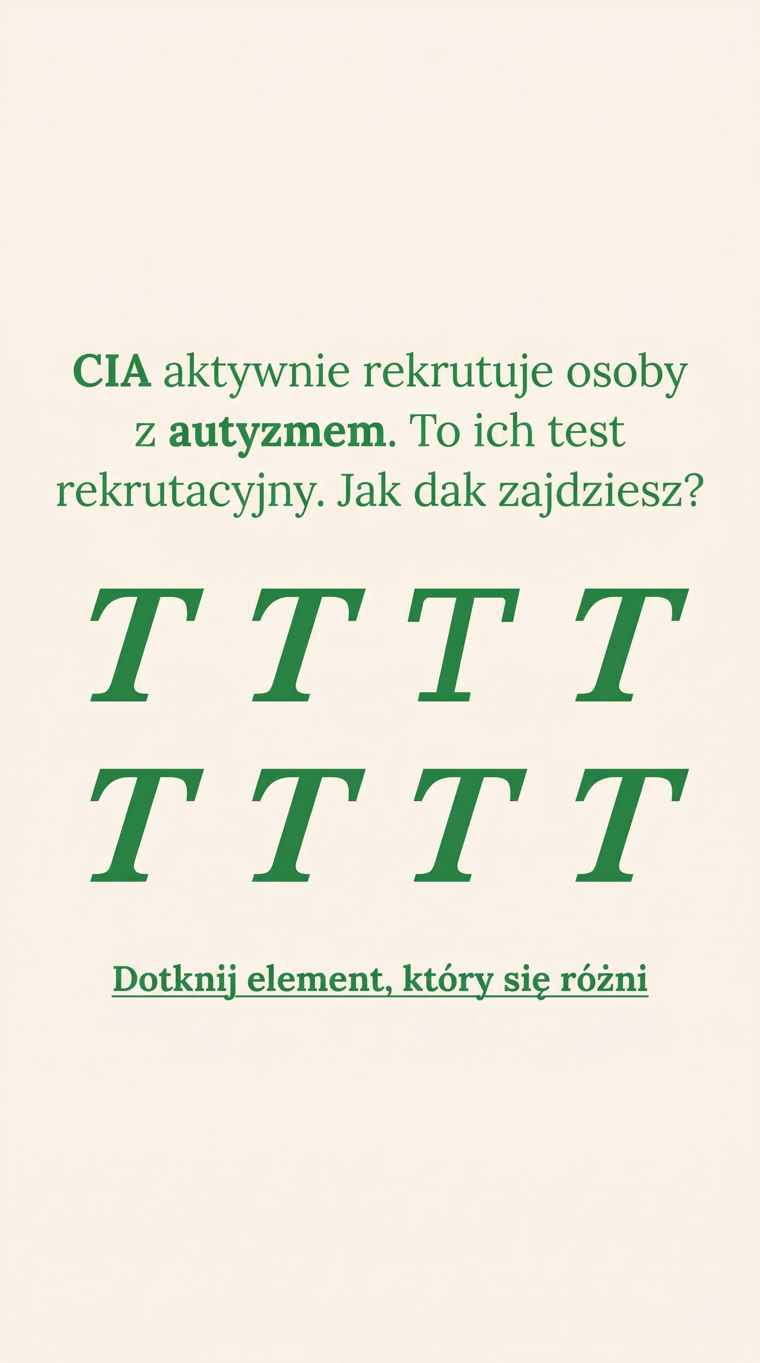 International Brain Test Facebook ad
